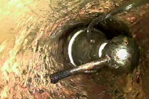 Snagged object in pipe